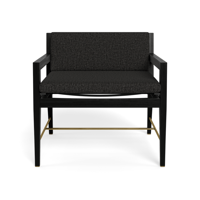Byron Lounge Chair | Teak Charcoal, Copacabana Midnight, Batyline Black