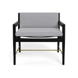 Byron Lounge Chair | Teak Charcoal, Panama Cloud, Batyline Black