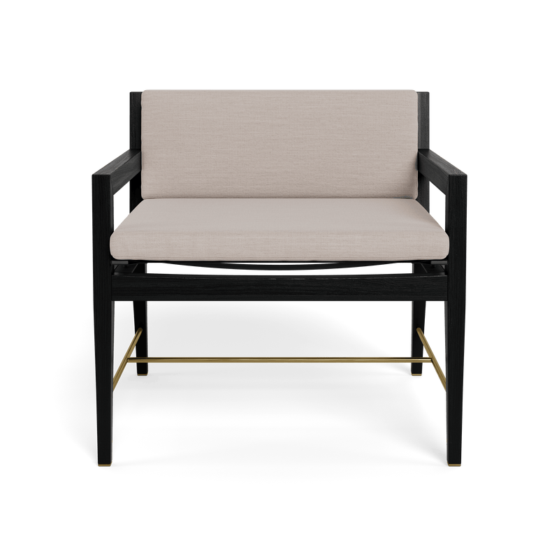 Byron Lounge Chair | Teak Charcoal, Panama Marble, Batyline Black