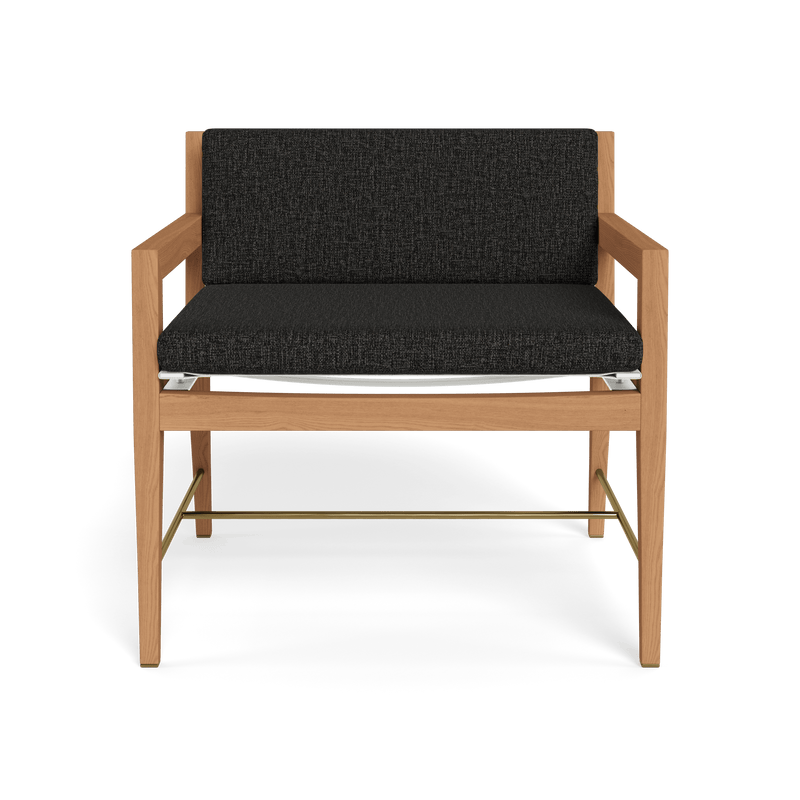 Byron Lounge Chair | Teak Natural, Copacabana Midnight, Batyline White