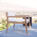 Byron Lounge Chair | Teak Natural, Copacabana Sand, Batyline White