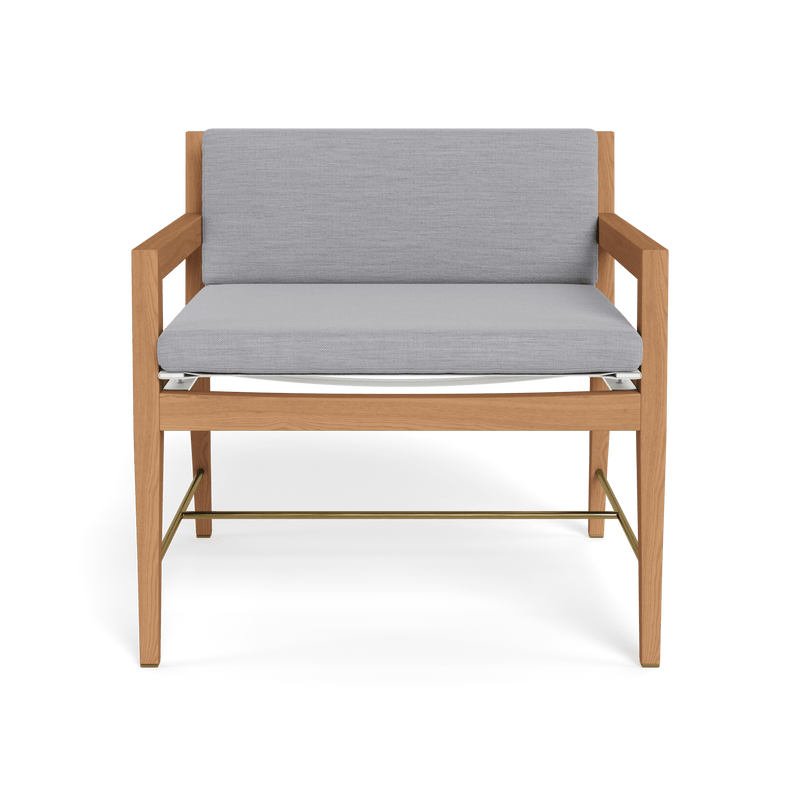Byron Lounge Chair | Teak Natural, Panama Cloud, Batyline White