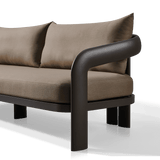 Chloe Aluminum 3 Seat Sofa | Aluminum Bronze, Altona Dew,