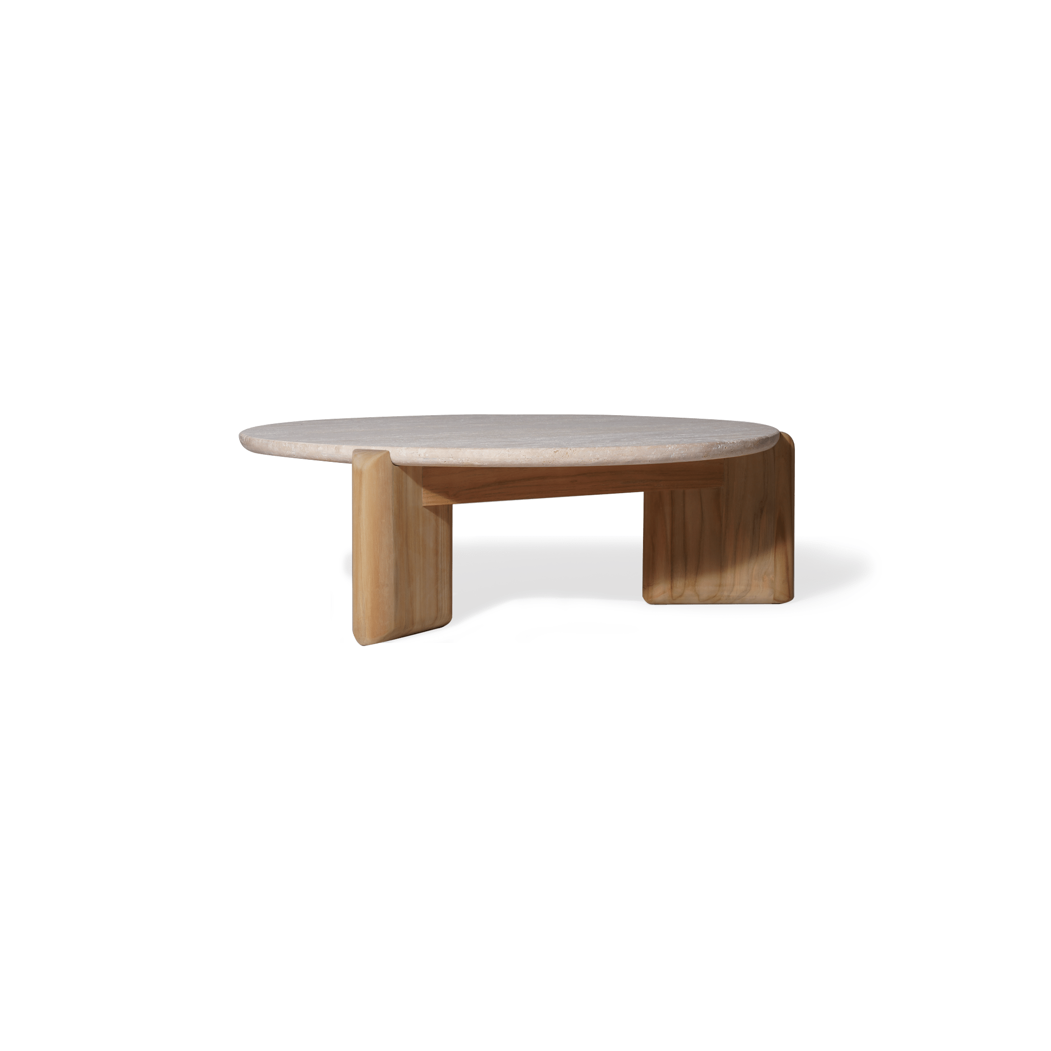 Chloe Round Coffee Table | Sculptural Teak Outdoor Furniture ...