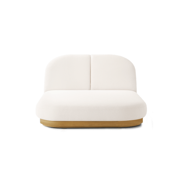 Como Double Sun Lounge | Sealed Teak Natural, Riviera Ivory,