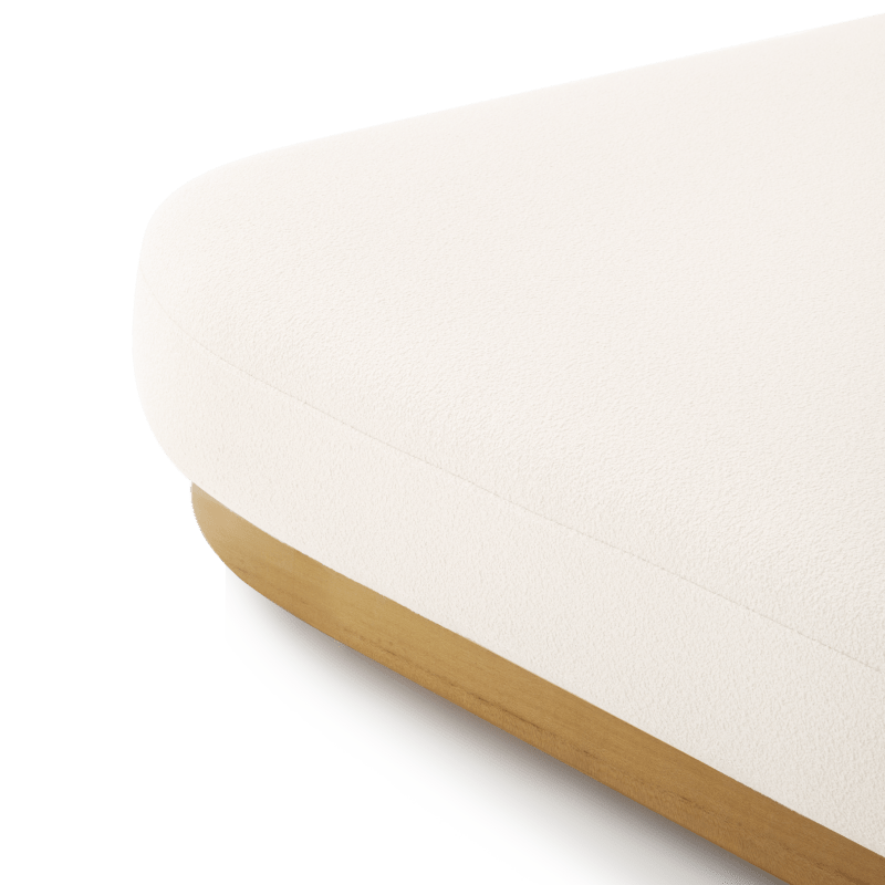 Como Double Sun Lounge | Sealed Teak Natural, Riviera Ivory,