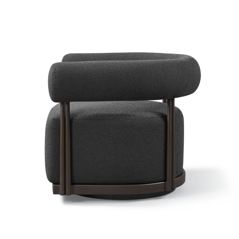 Cove Luxe Swivel Lounge Chair | Aluminum Bronze, Siesta Slate,