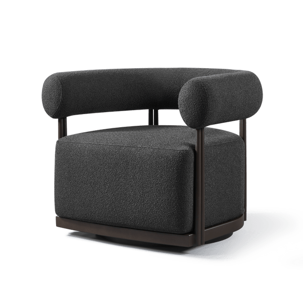 Cove Luxe Swivel Lounge Chair | Aluminum Bronze, Siesta Slate,