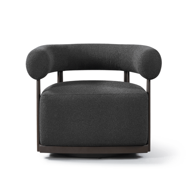 Cove Luxe Swivel Lounge Chair | Aluminum Bronze, Siesta Slate,