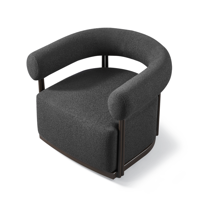 Cove Luxe Swivel Lounge Chair | Aluminum Bronze, Siesta Slate,