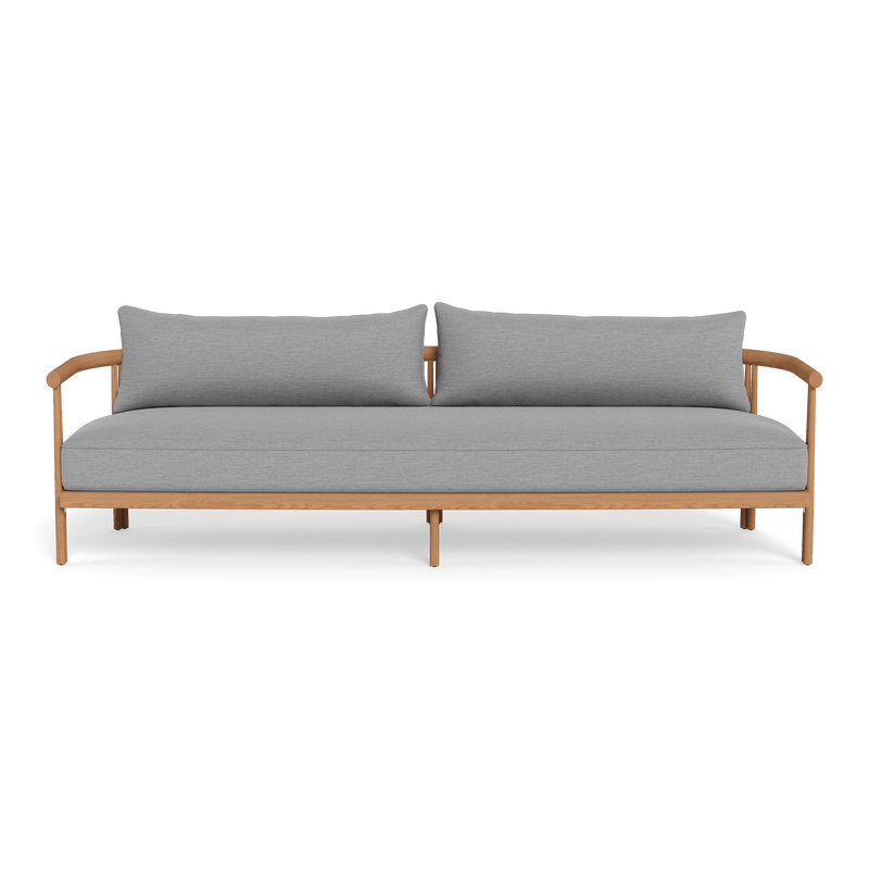 Cove Teak 3 Seat Sofa | Teak Natural, Lisos Piedra,