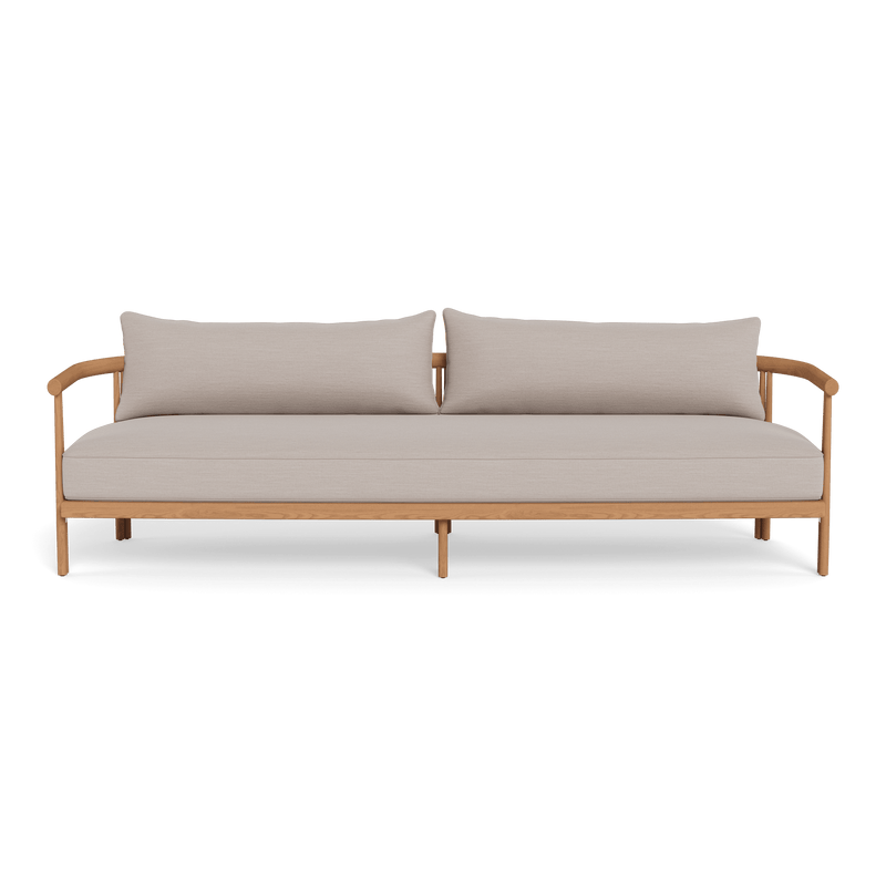 Cove Teak 3 Seat Sofa | Teak Natural, Panama Marble,