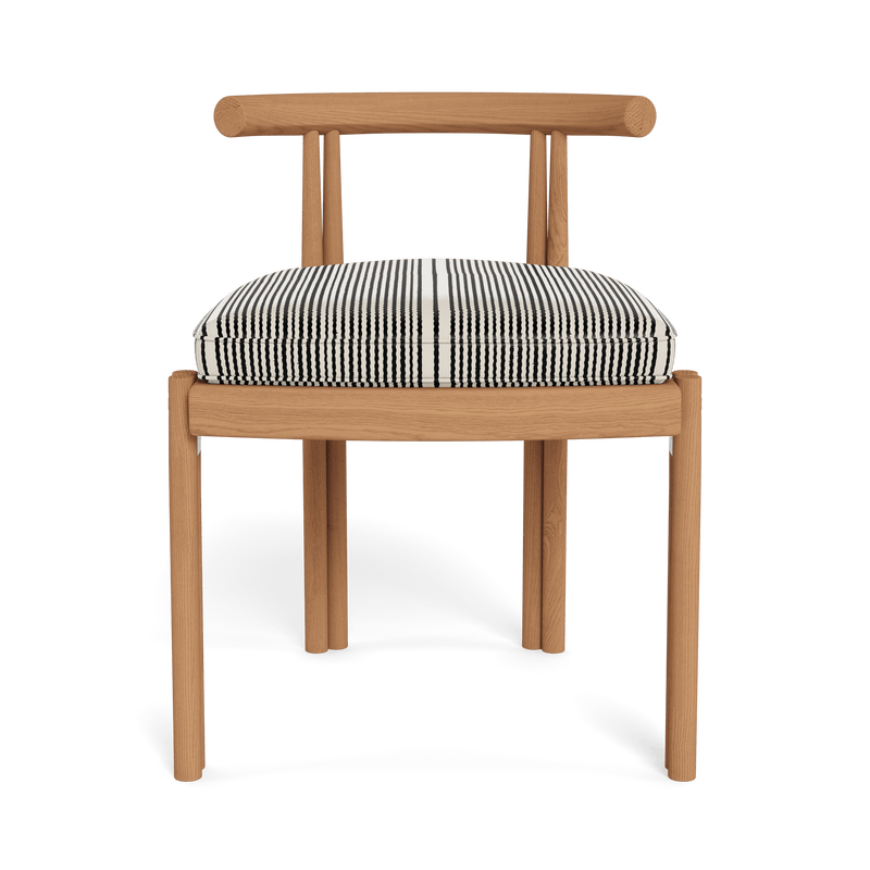 Cove Teak Armless Dining Chair | Teak Natural, Bateau Classic,
