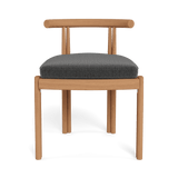 Cove Teak Armless Dining Chair | Teak Natural, Marley Boulder,