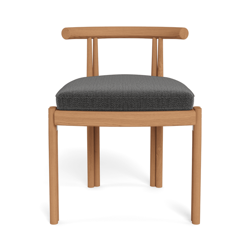 Cove Teak Armless Dining Chair | Teak Natural, Marley Boulder,