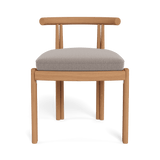 Cove Teak Armless Dining Chair | Teak Natural, Marley Chinchilla,