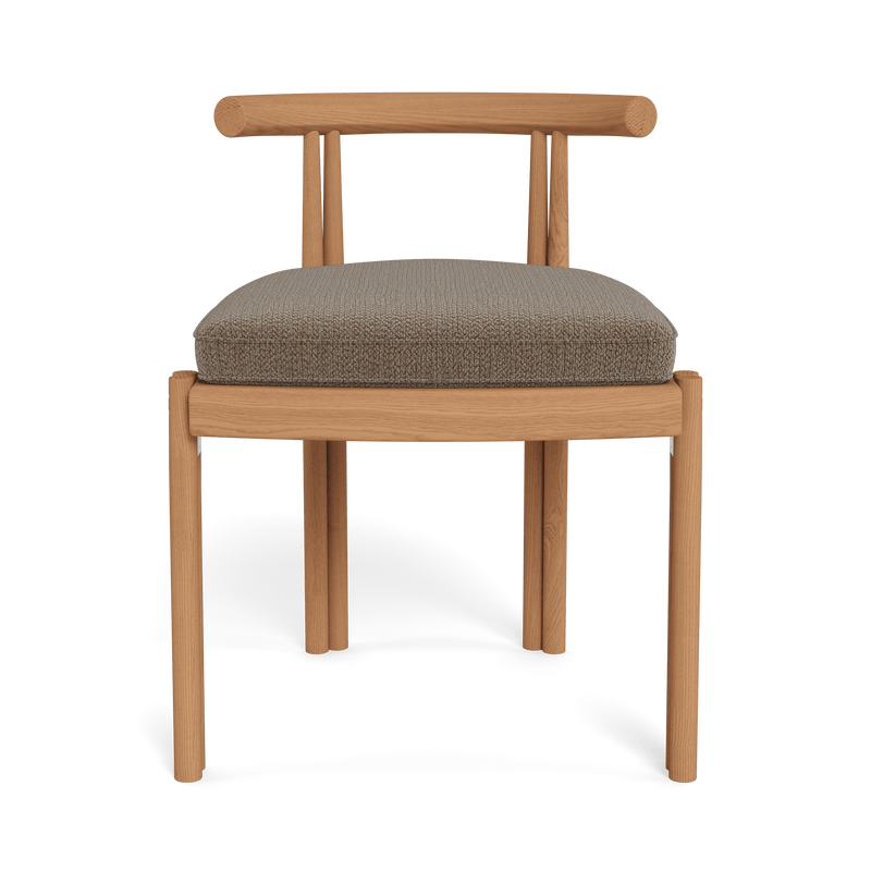 Cove Teak Armless Dining Chair | Teak Natural, Marley Mink,