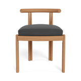 Cove Teak Armless Dining Chair | Teak Natural, Panama Grafito,