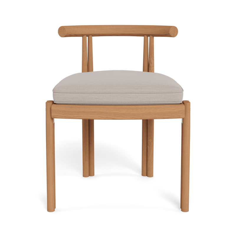 Cove Teak Armless Dining Chair | Teak Natural, Panama Marble,
