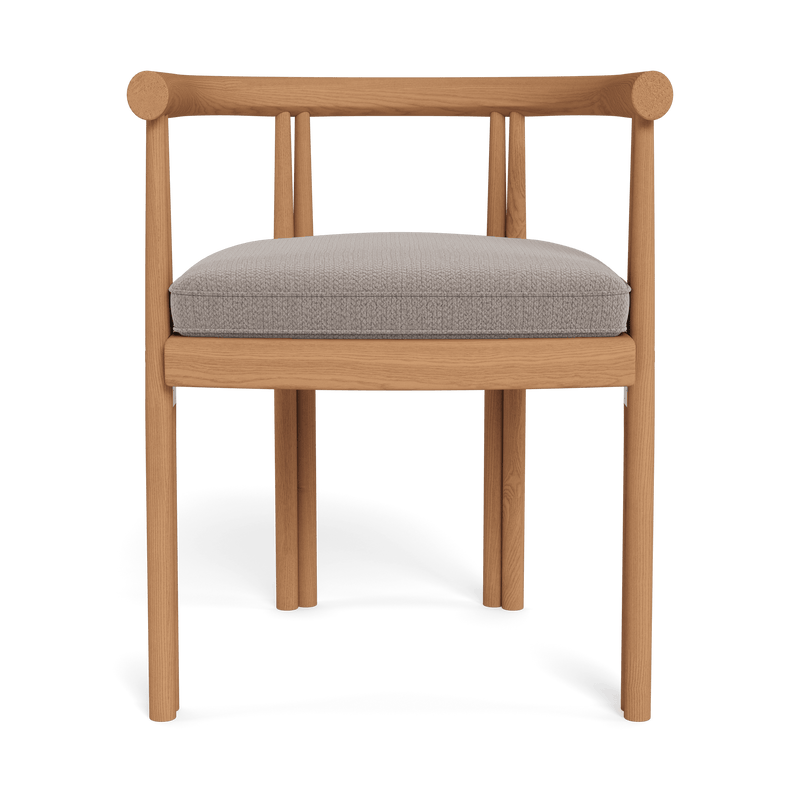 Cove Teak Dining Chair | Teak Natural, Marley Chinchilla,