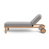 Cove Teak Sun Lounge | Teak Natural, Altona Dove,