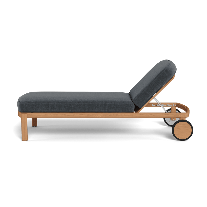 Cove Teak Sun Lounge | Teak Natural, Altona Slate,