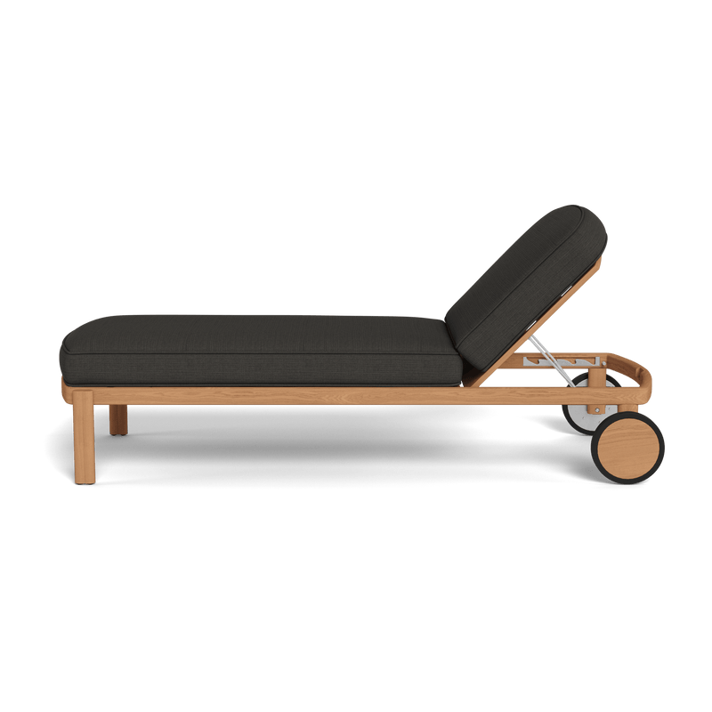 Cove Teak Sun Lounge | Teak Natural, Monterey Charcoal,