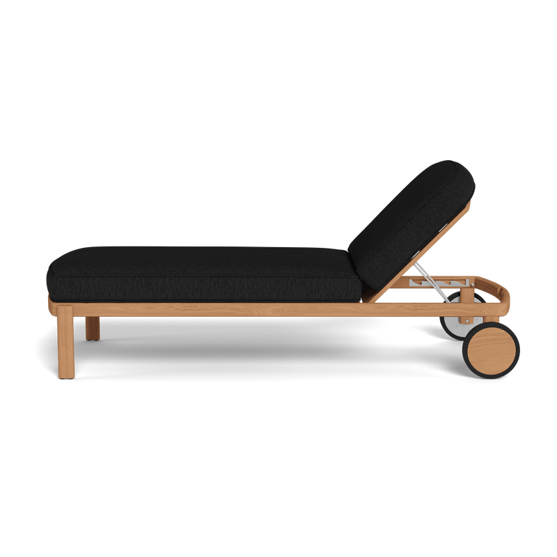 Cove Teak Sun Lounge | Teak Natural, Pebble Charcoal,