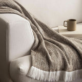 Crosshatch Performance Throw | Latte, ,
