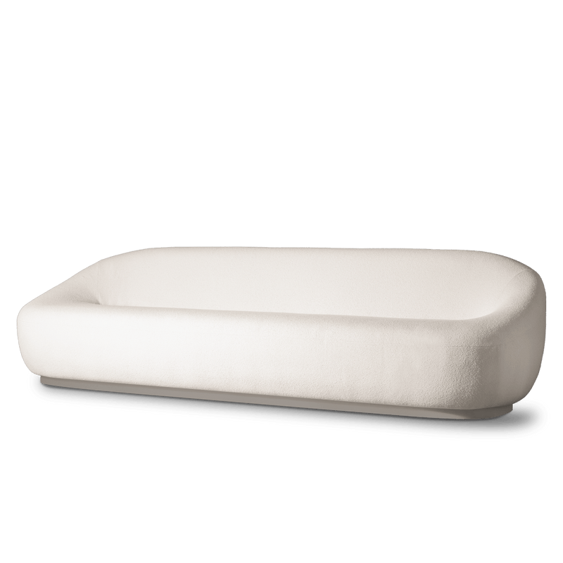 Gio 3 Seat Sofa | Aluminum Taupe Riviera Ivory