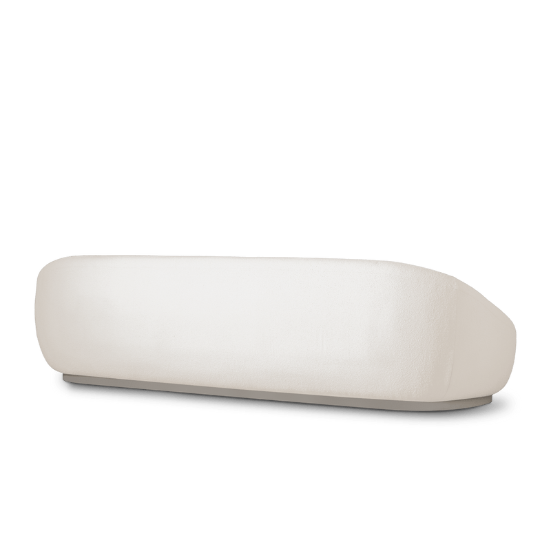 Gio 3 Seat Sofa | Aluminum Taupe Riviera Ivory