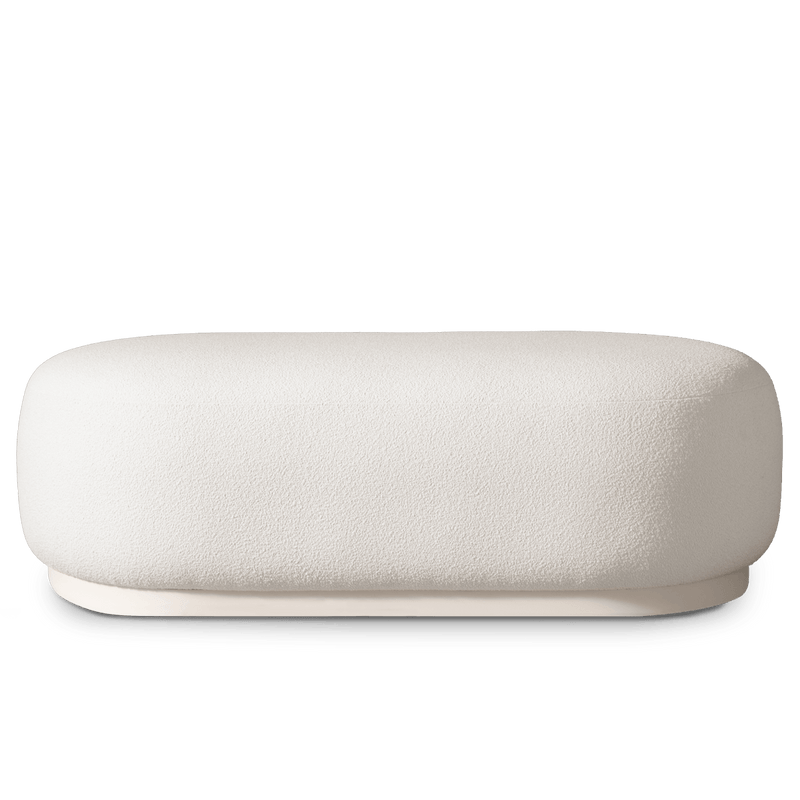 Gio Ottoman | Aluminum Bone Riviera Ivory