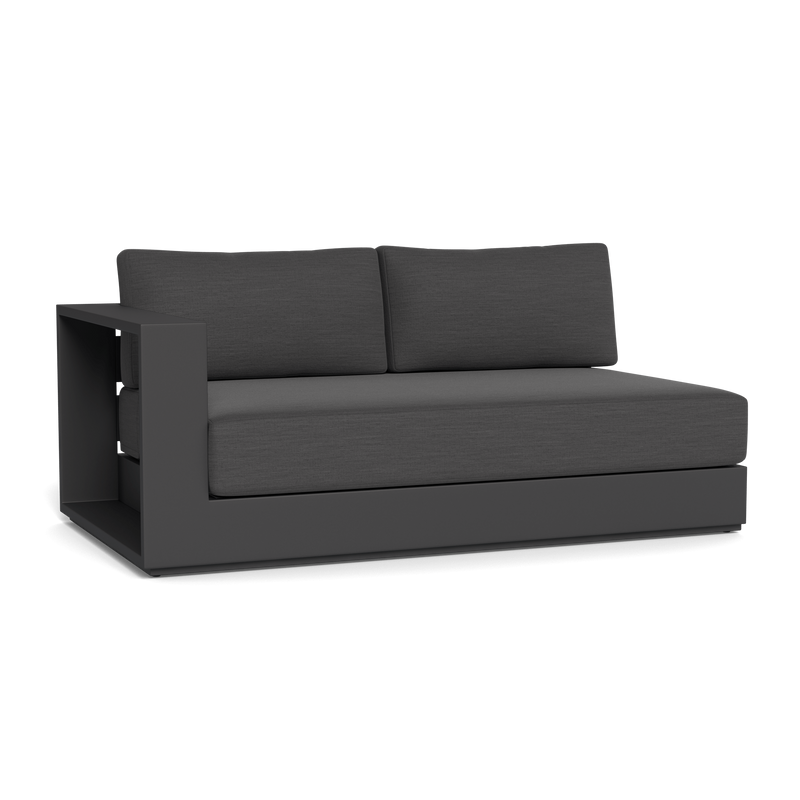 Hayman 2 Seat 1 Arm Left | Aluminum Asteroid, Lisos Grafito, Batyline Silver