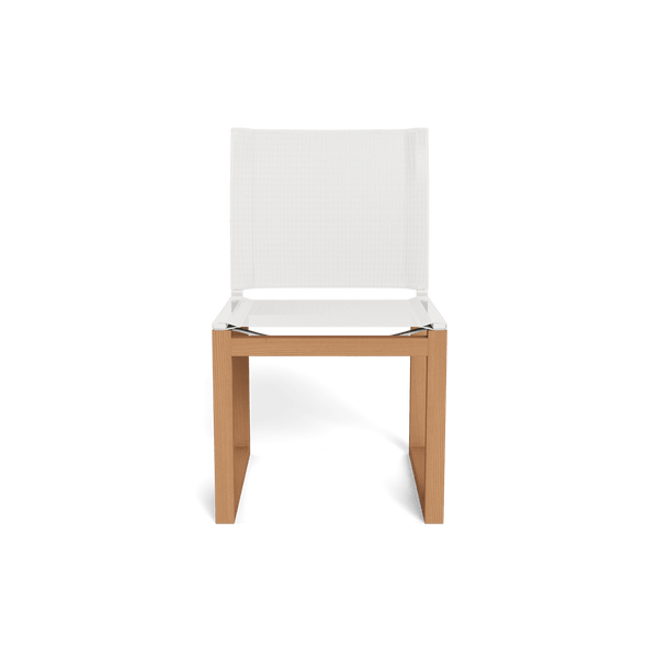 Hayman Teak Armless Dining Chair | Teak Natural, Batyline White,