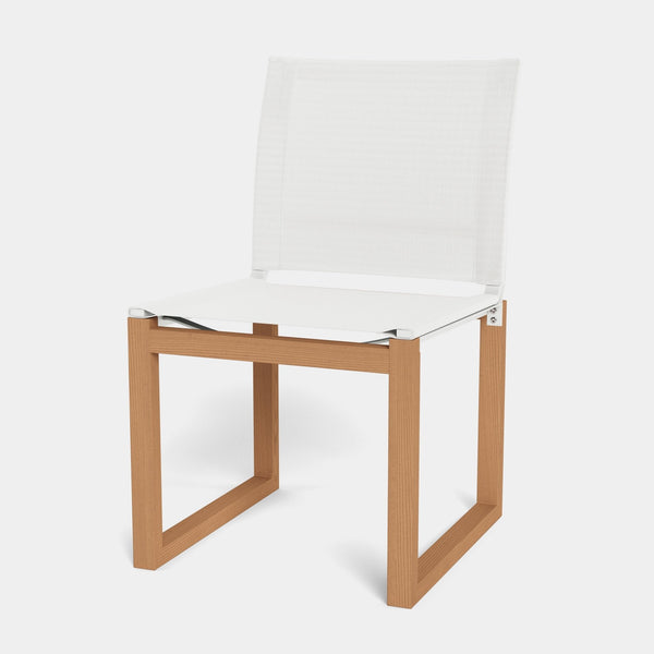 Hayman Teak Armless Dining Chair - Harbour - ShopHarbourOutdoor - HYTK-01B-TENAT-BAWHI