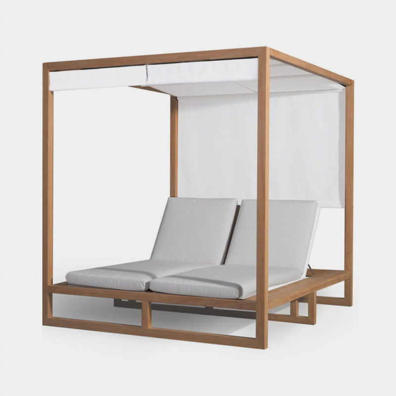 Hayman Teak Batyline Cabana | Teak Natural, Copacabana Sand, Batyline White
