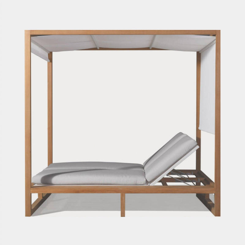 Hayman Teak Batyline Cabana | Teak Natural, Copacabana Sand, Batyline White