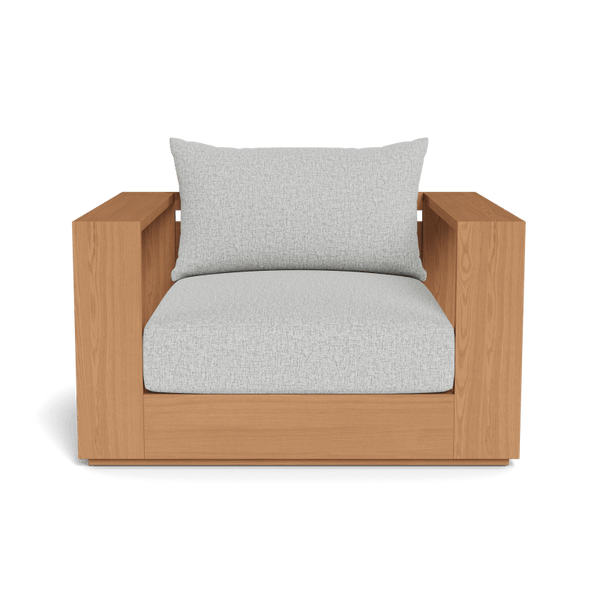 Hayman Teak Swivel Lounge Chair | Teak Natural, Copacabana Sand, Batyline White