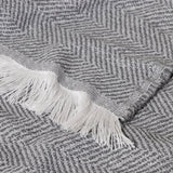 Herringbone Performance Throw | Pewter, ,