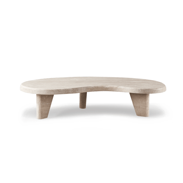 Lucca Organic Coffee Table | Travertine Natural, ,
