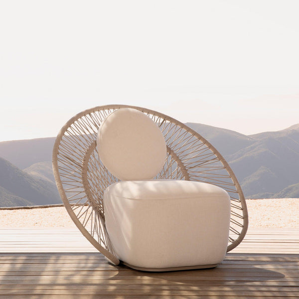 Maui Lounge Chair | Rope Shell, Panama Blanco,