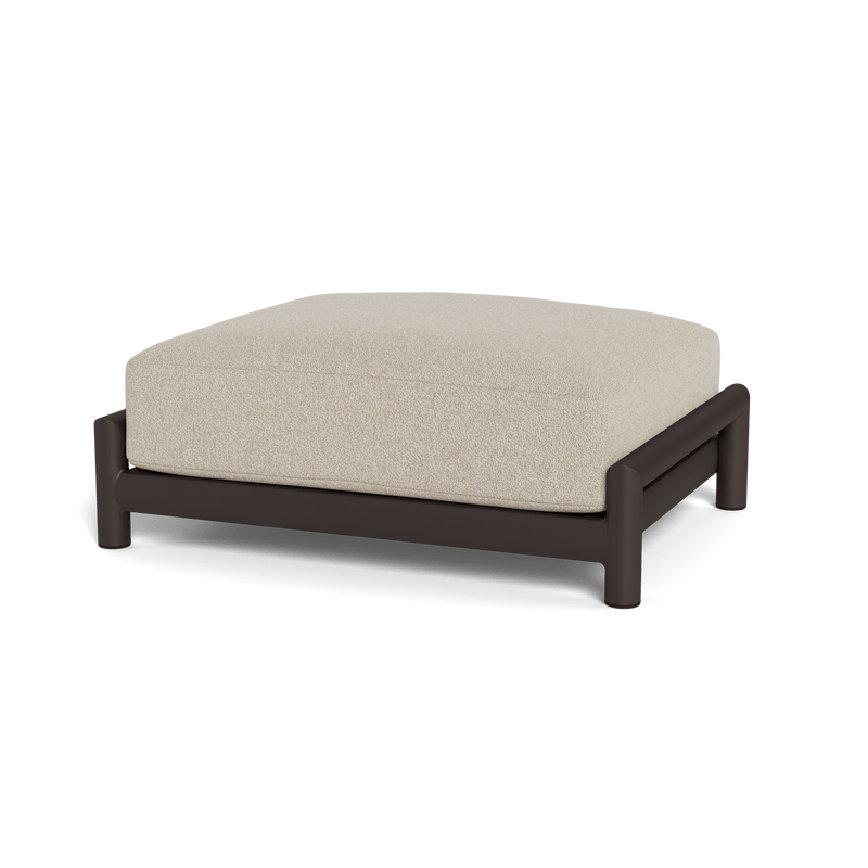 Moab Ottoman | Aluminum Bronze, Siesta Taupe,