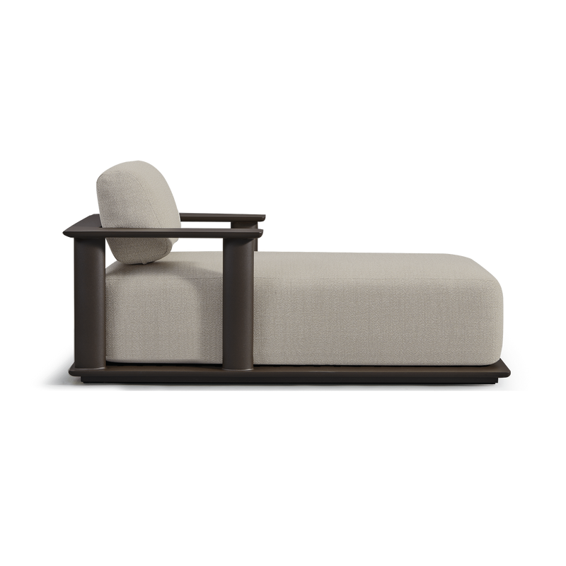 Newport Aluminum Fixed Chaise | Aluminum Bronze, Siesta Taupe,