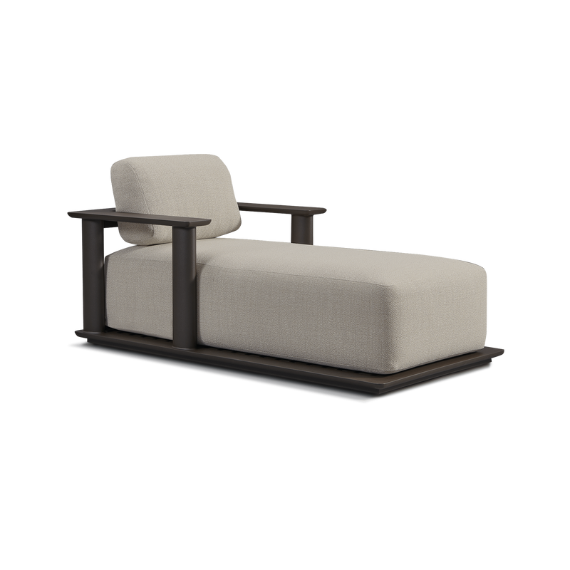 Newport Aluminum Fixed Chaise | Aluminum Bronze, Siesta Taupe,