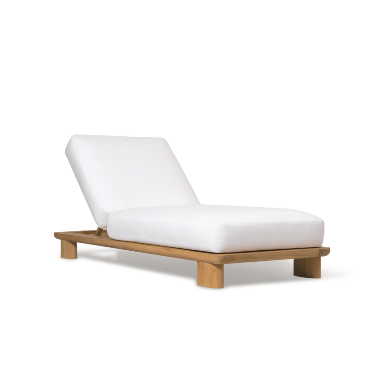 Newport Teak Sun Lounge | Teak Natural, Panama Blanco,