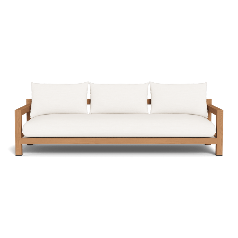 Pacific 3 Seat Sofa | Teak Natural, Panama Blanco, Batyline White