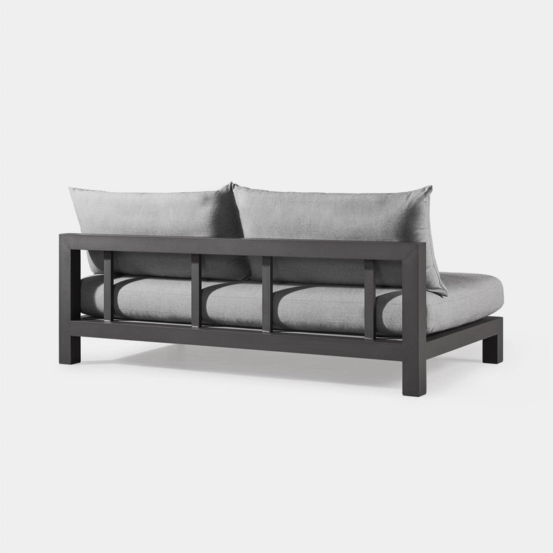 Pacific Aluminum 2 Seat Armless Sofa - Harbour - ShopHarbourOutdoor - PACA-06B-ALAST-BASIL-PANGRA