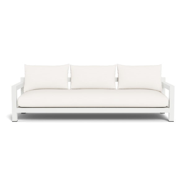 Pacific Aluminum 3 Seat Sofa | Aluminum White, Panama Blanco, Batyline White