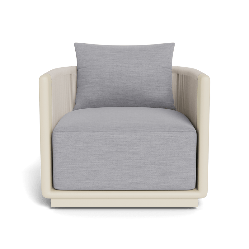 Palm Beach Aluminum Swivel Lounge Chair | Aluminum Bone, Panama Cloud, Rope Shell