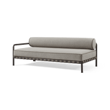 Parker 2 Seat 1 Arm Left | Aluminum Bone, Copacabana Midnight, Copacabana Midnight